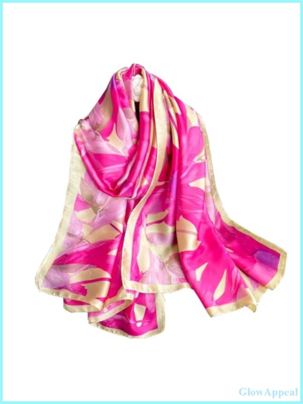 Oversized Silk Scarf Shawl Wrap Lightweight Fashion Accessory Floral